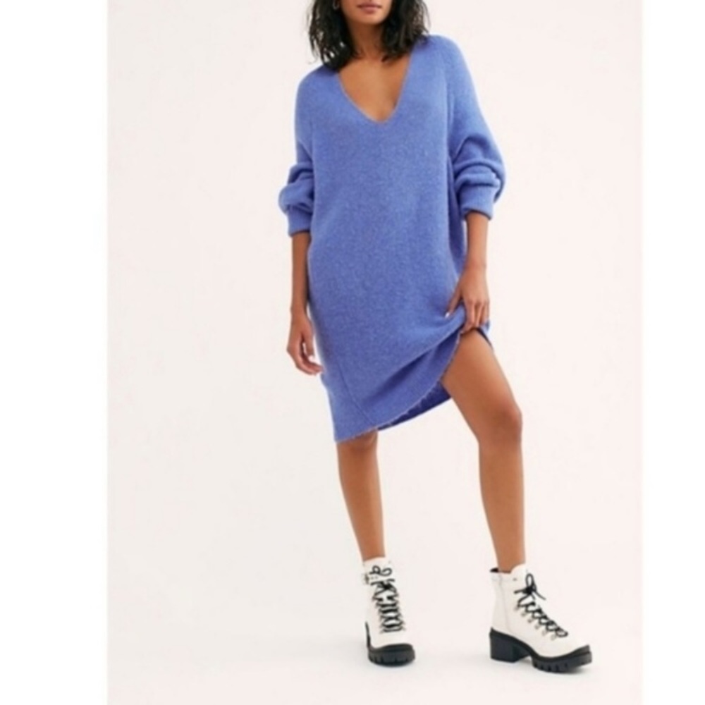 Free People | Oversized V-neck Sweater Dress / Tunic